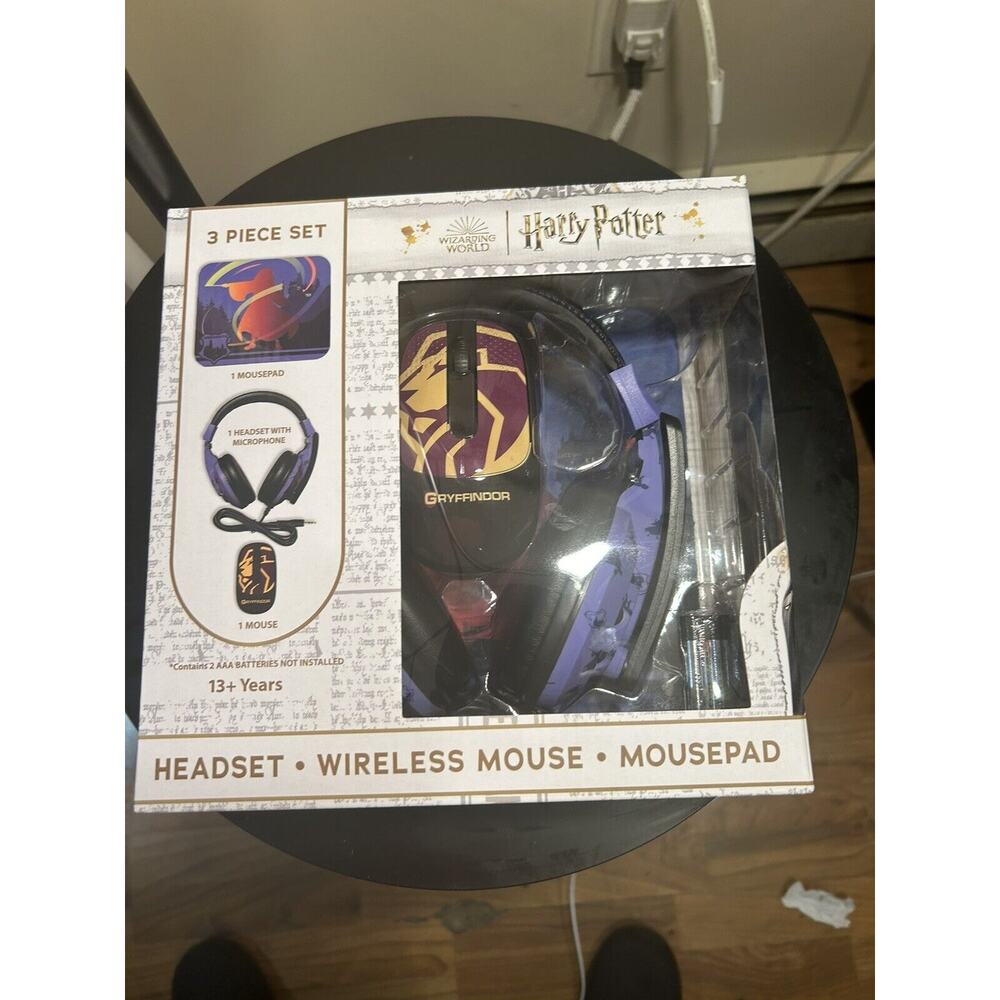Harry Potter Headsets with Microphone, Wireless Mouse And mouse pad Tech Bundle